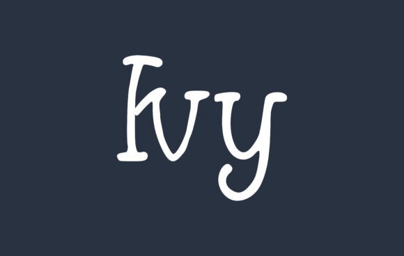 Ivy: A Handwritten Font for Editorial Elegance