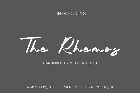 The Rhemos: A Script Font for Editorial Sophistication