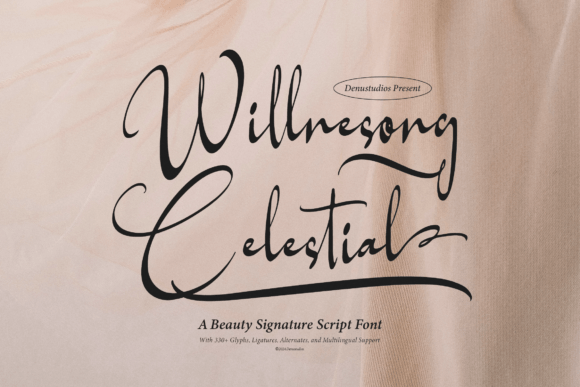 Willnesong Celestial: A Script Font for Editorial Elegance